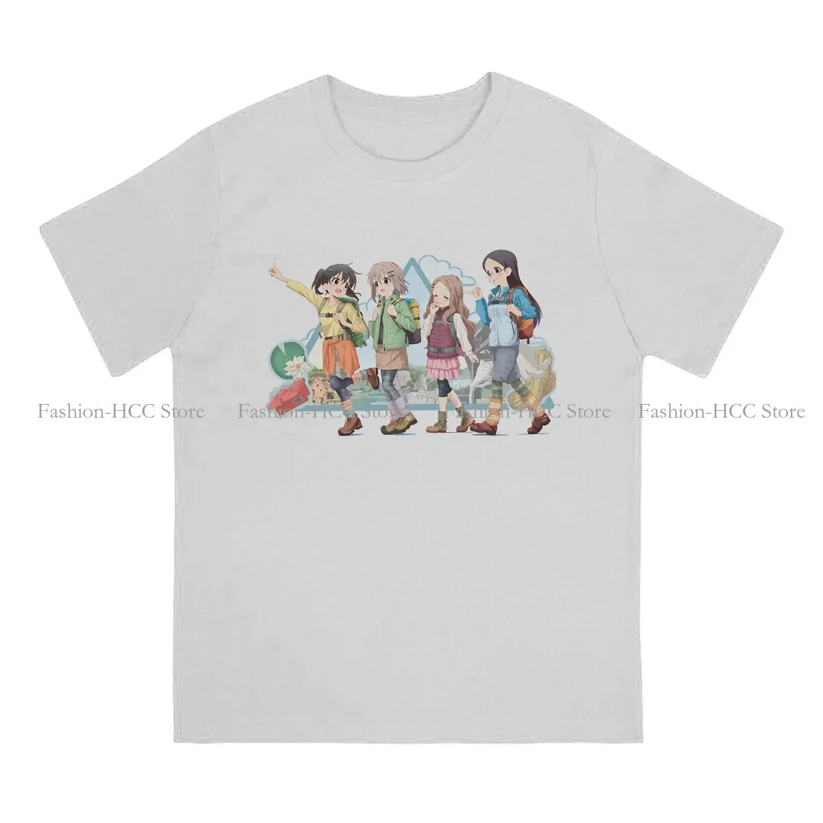 A Certain Scientific Railgun Polyester TShirts Yama No Susume Distinctive Homme T Shirt Hipster Tops