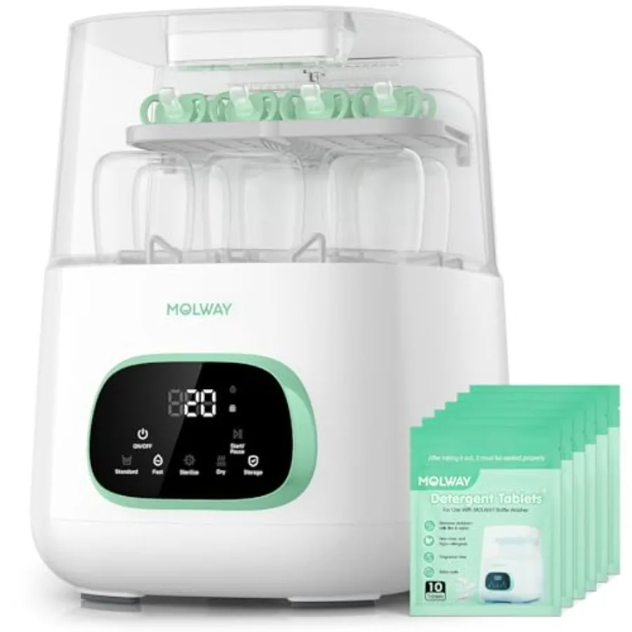 

Upgraded Bottle Washer Pro All-in-One Baby Bottle Washer and Sterilizer and Dryer Cleaning Machine for Bottles Pump Parts and B