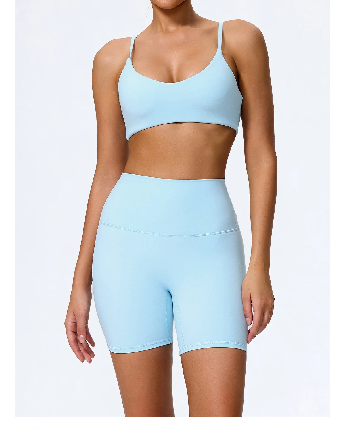 Ctenkevet Sommer Damen 2-teiliges Ärmelloses Sportset, Zweiteiliges Yoga-Set für Frauen, Hochgeschnittene Atmungsaktive Leggings, Sportbekleidung für Damen – Detail 13