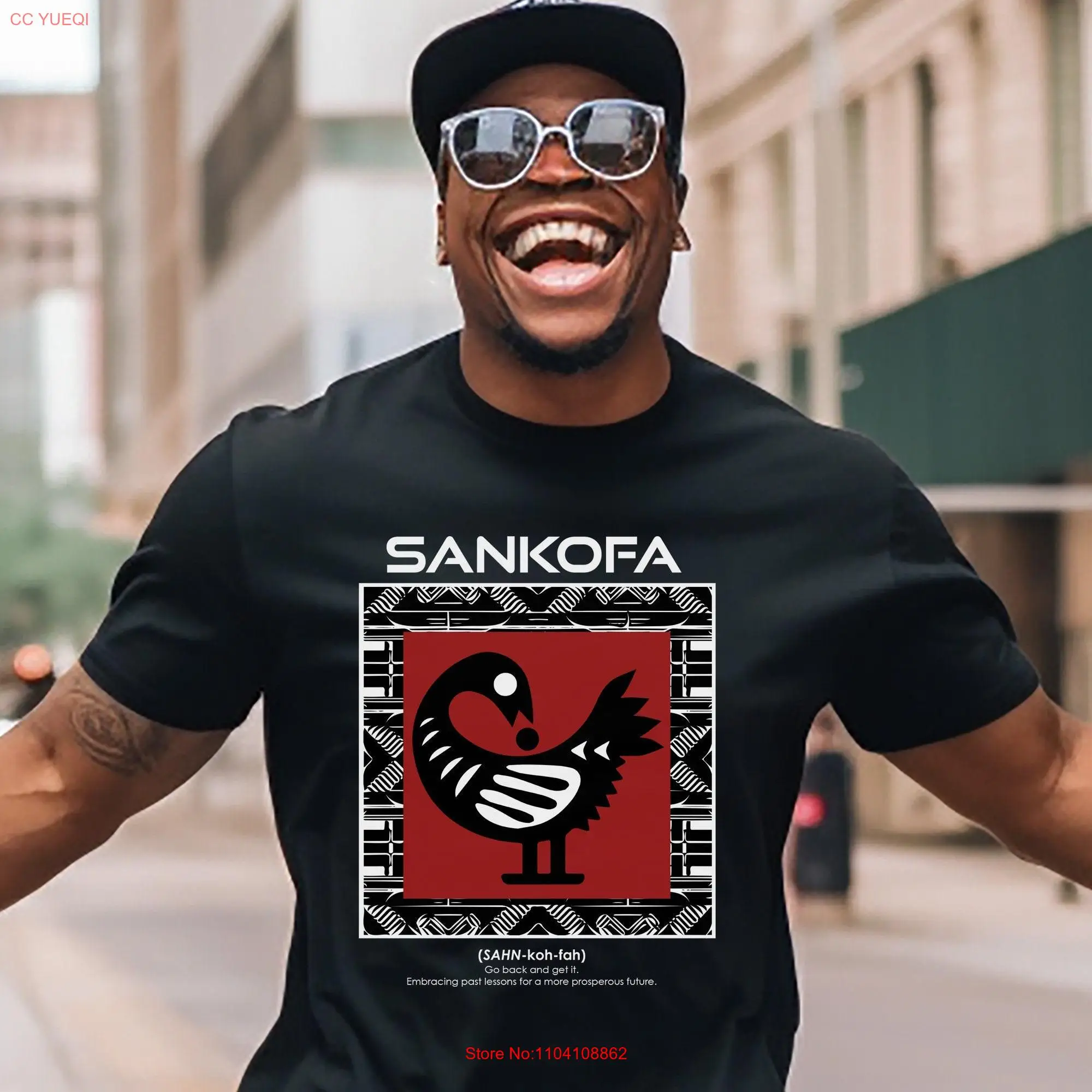 Adinka Sankofa African Symbol T Shirt Cultural Symbolic Language American Heritage Black Culture Historical