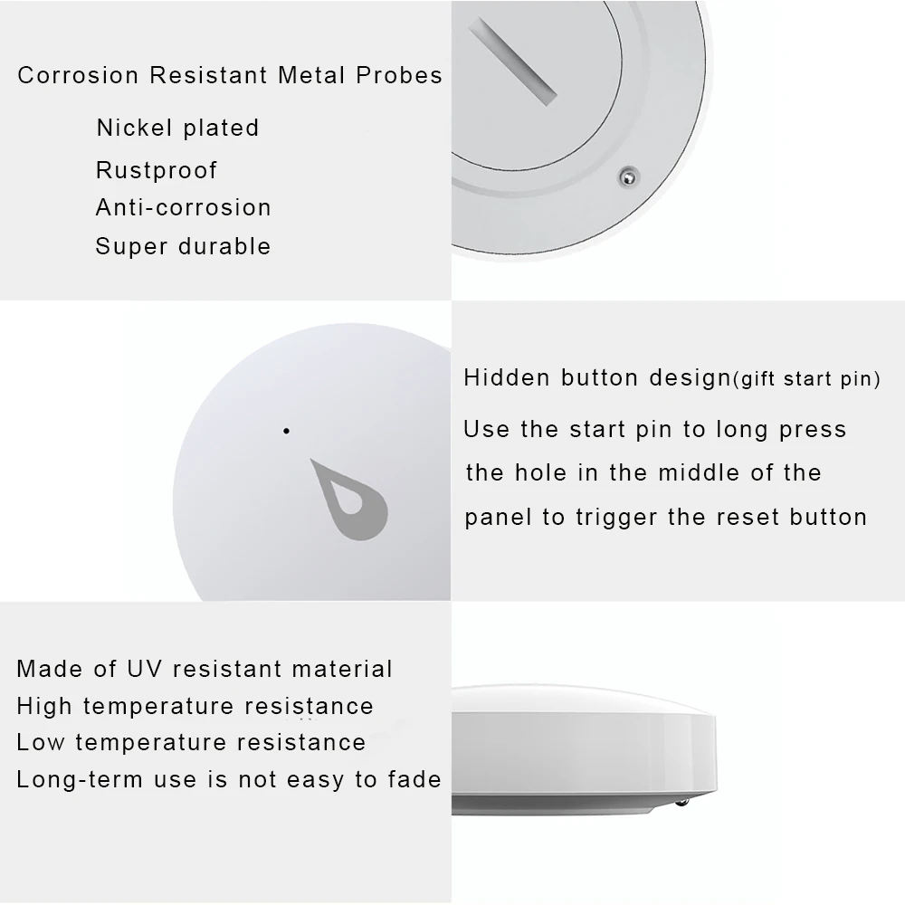 Meian ZigBee 3.0 Flood Water Immersion Leakage Leak Detector Linkage Security Alarm Sensor Overflow Alert Waterproof Smart Home
