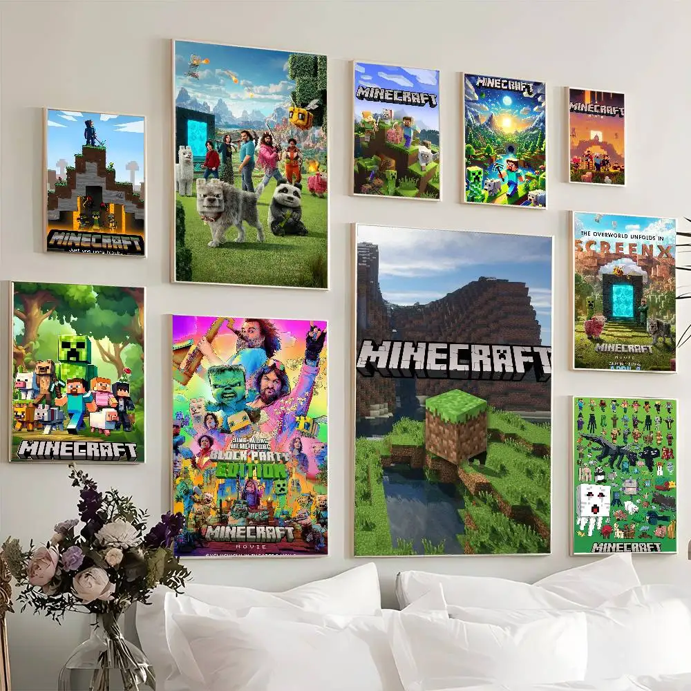 Affiches de films classiques autocollantes Game Mine-c-crafts, qualité HD, peinture murale, décoration nordique pour la maison