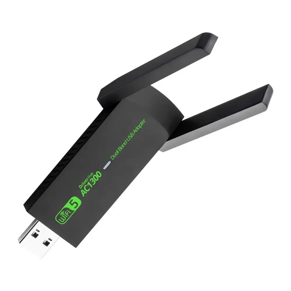 Pop 1300Mbps Wifi USB Network Card WiFi 5 AC1300 USB Wifi Adapter Dual Band 2.4G 5G Wireless Dongle Receiver RTL8812 Antenna view 4
