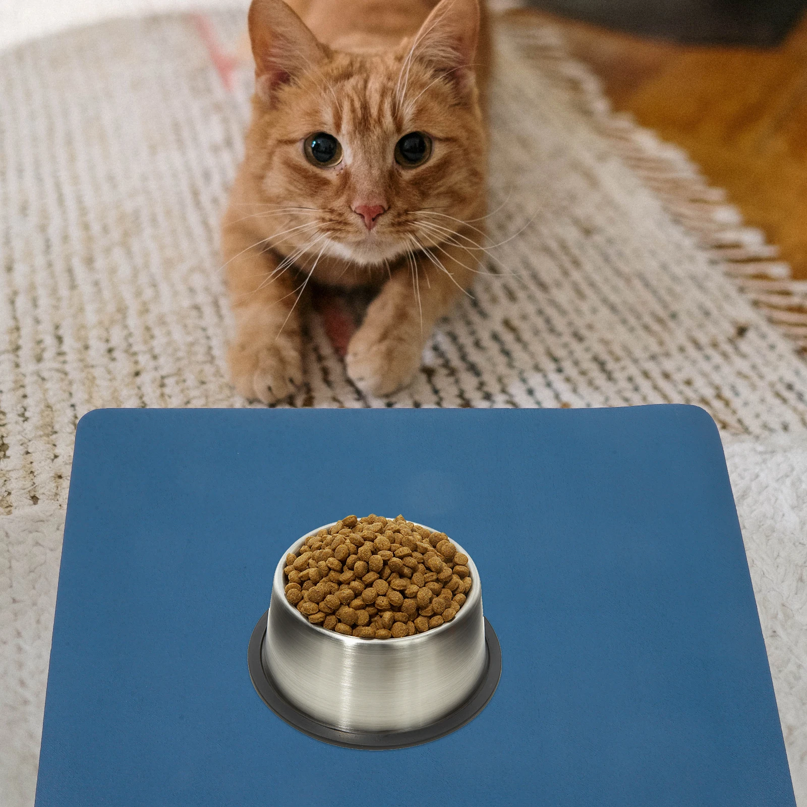 

Absorbent Pet Feeding Non Slip Dog Bowl Mat Floor Cushion Large Thick Mat For Dog Cat Food Water Bowls Reusable Pet Supply