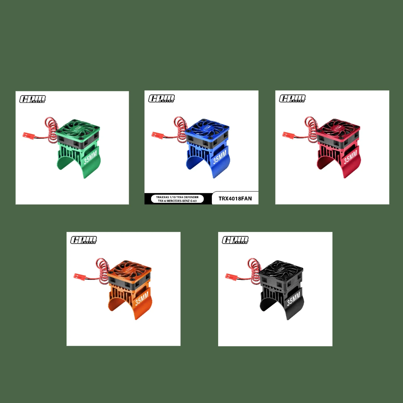 مروحة تبريد عالية السرعة GPM 15000 20000 دورة في الدقيقة لمحرك 36 مم متوافق مع تبريد قطع غيار السيارات Mini XRT Mini Maxx Jato RC