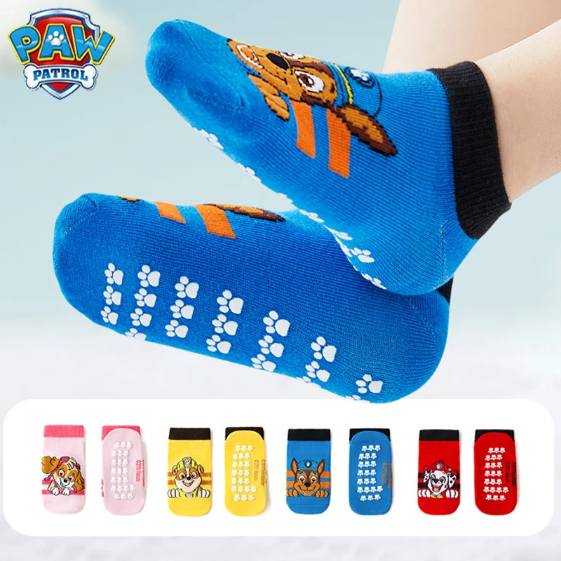 Original Paw Patrol Kids Anti-Slip Floor Socks Elasticity Sports Boys Girls Outside Child Trampoline Cotton Breathable Socks