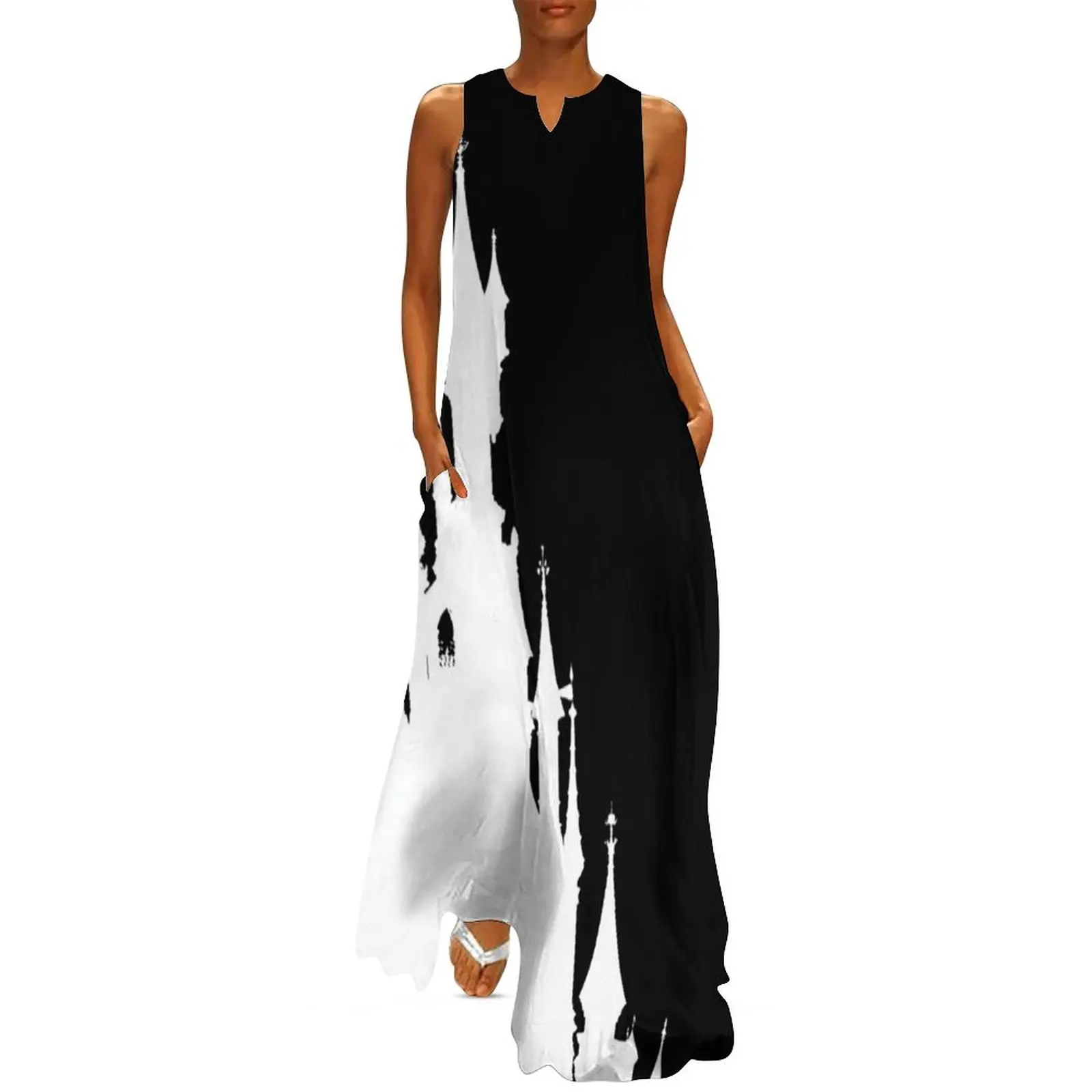 Magic Castle Silhouette Paris Long Dress women clothes Dress woman