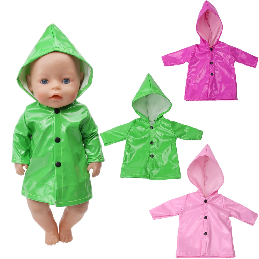 43 cm Baby Doll Waterproof Raincoat Ours & Generation American 18 Inch Girl Doll Coat Children Toys Dolls Clothing Accessories