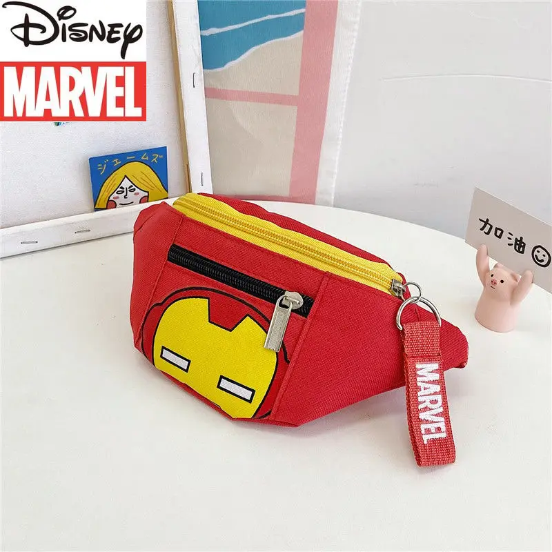 Disney's New Iron Man Children's Waist Bag Fashion Children's Messenger Bag High Quality Large Capacity Luxury Boys Chest Bag