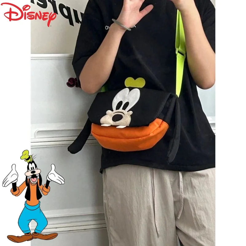 

Cute Disney Goofy Men's and Women's New Creative Cartoon Pattern Fashionable Large Capacity One Shoulder Crossbody Canvas Bag