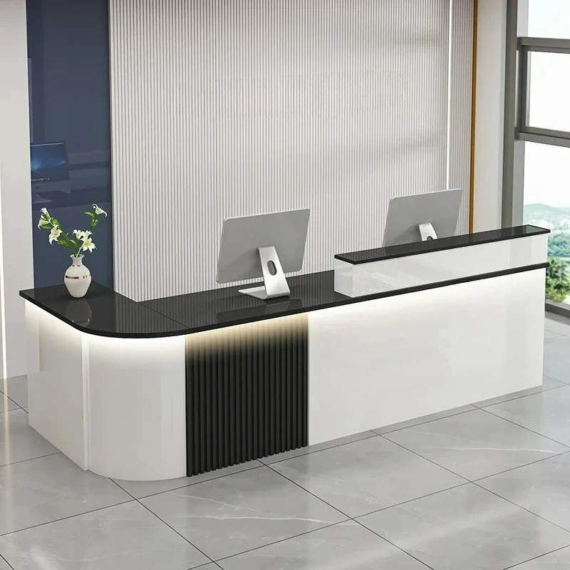 

Customizable Professional Office Bar Counter Simple Luxury Beauty Design Reception Desk Modern Salon