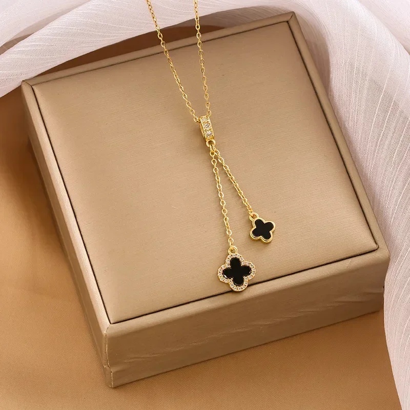 Стильное и элегантное ожерелье из листовой травы, женский кулон с бахромой, подвеска на ключицу, ожерелье-цепочка