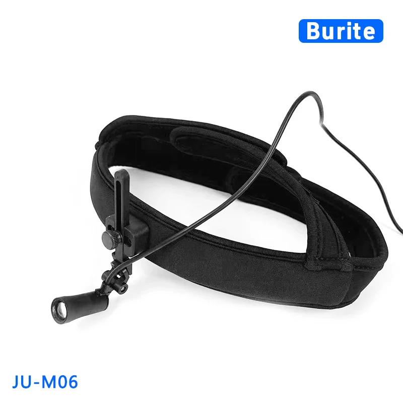 Burite 3W Headlamp 30000lux with Filter dental dentist Loupes Lab Use Belt headlamps without battery Fabric headband detachable