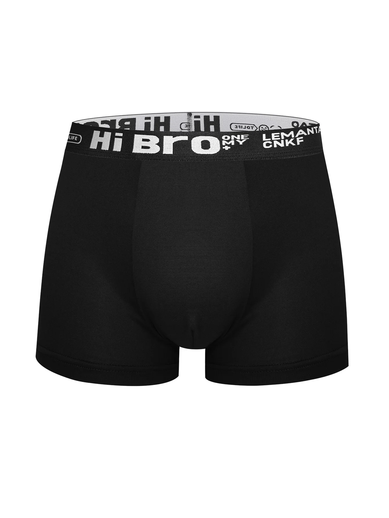 سراويل داخلية للرجال بحزام خصر عصري من "Hi Bro" (4 عبوات) ملابس داخلية مريحة متعددة الألوان قابلة للتنفس