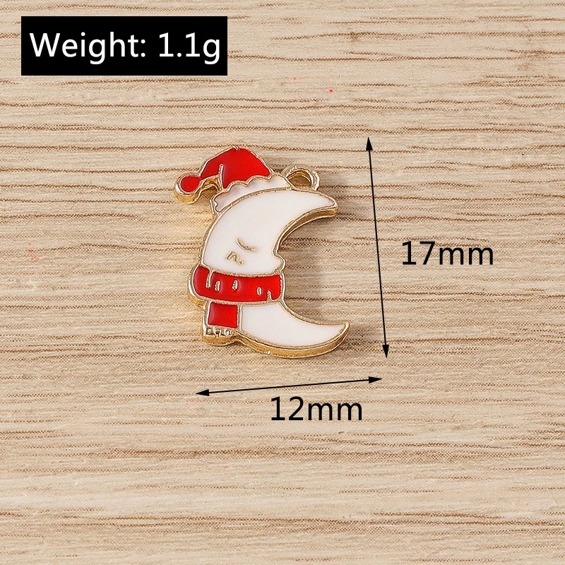 10 stücke mischen niedlichen Weihnachts zauber Emaille Schneemann Baum Socken Charms Anhänger für Schmuck machen Ohrringe Halskette DIY Handwerk liefern – Detail 10