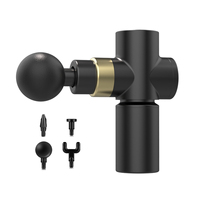 Mini Massage Gun for Deep Tissue Massaging Device 4 Massage Heads 6 Speed High-intensity Muscle Massager - Black