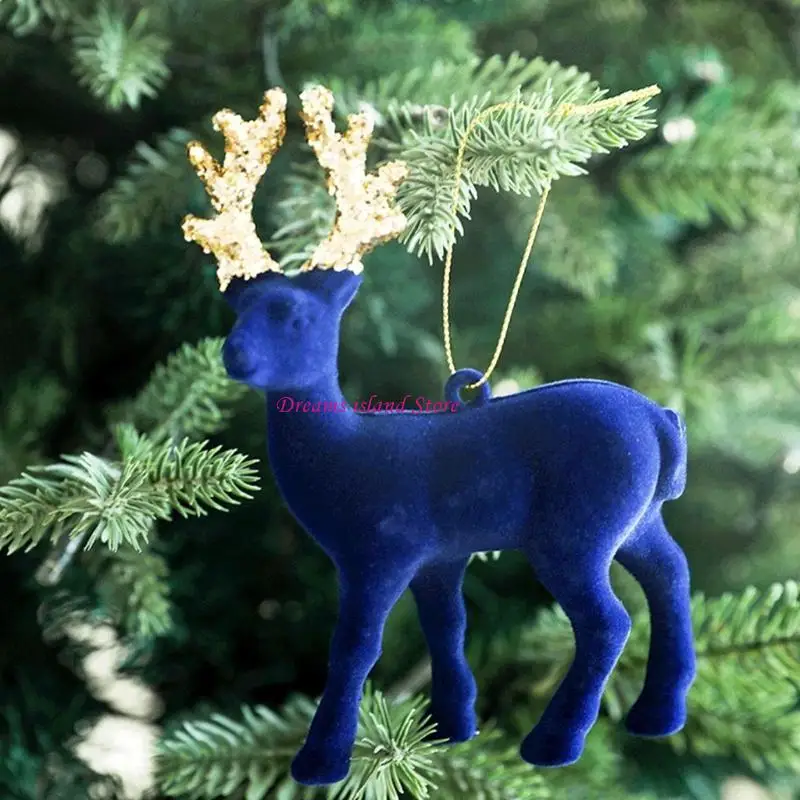 8pcs Reindeers Reindeers Ornament Figurine a forma cervo per le festi decorazioni HX6C