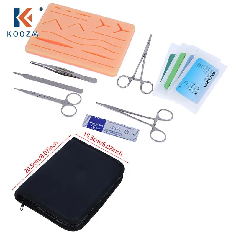 Suture Training Kit with Silicone Skin Pad with Mesh Medical Students Surgical Suture Practice Kit Medical Teaching Model