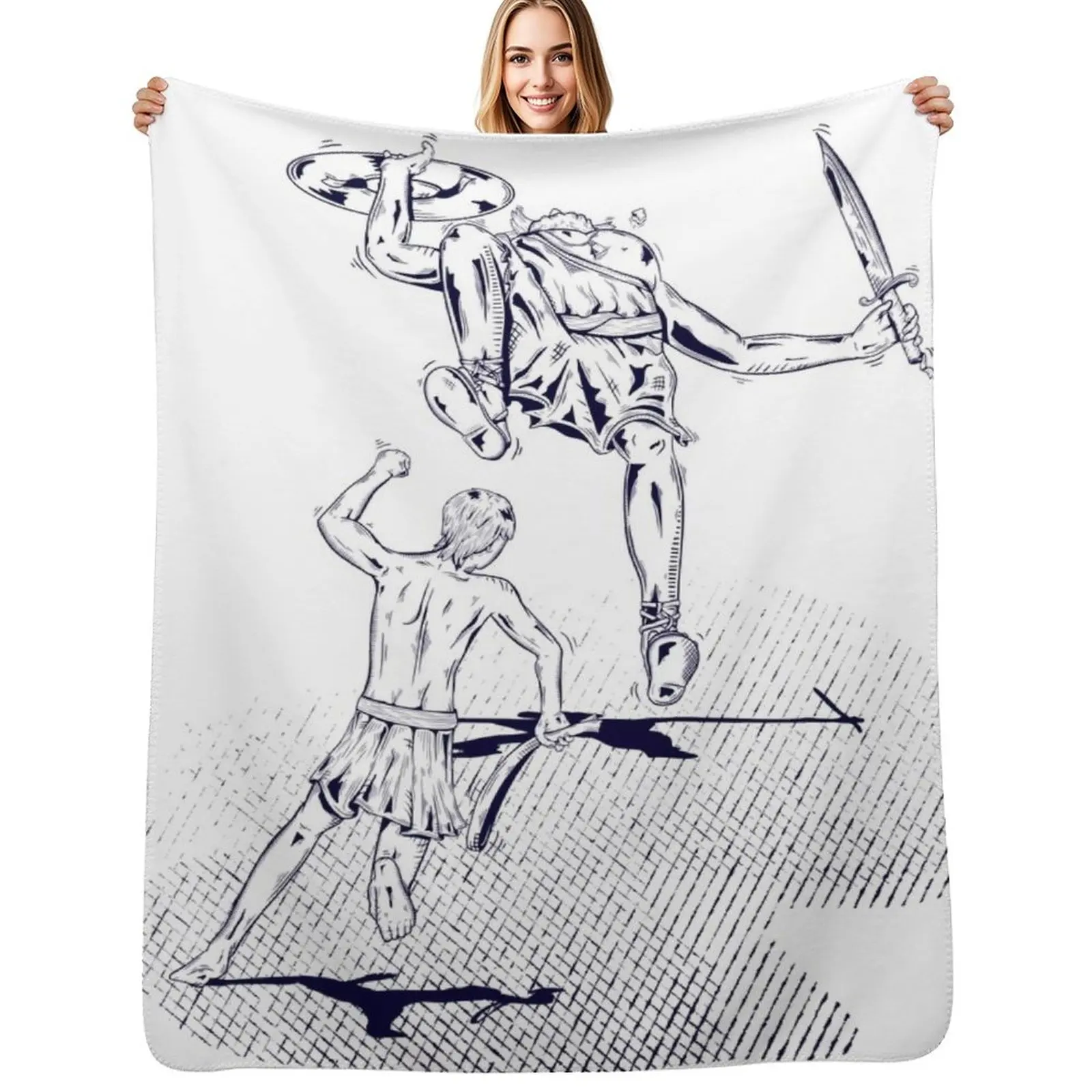 

David and Goliath Throw Blanket Cozy Warm Blanket for Bed Room Decor