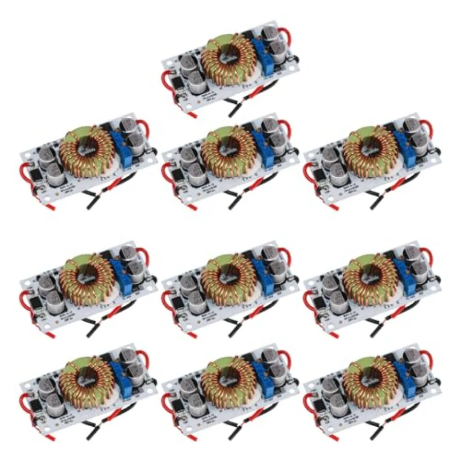 

10 Packs 250W DC-DC Boost Converter Module - Adjustable 10-40V to 10-50V 6A Output with Constant Voltage Current CC CV Power Su