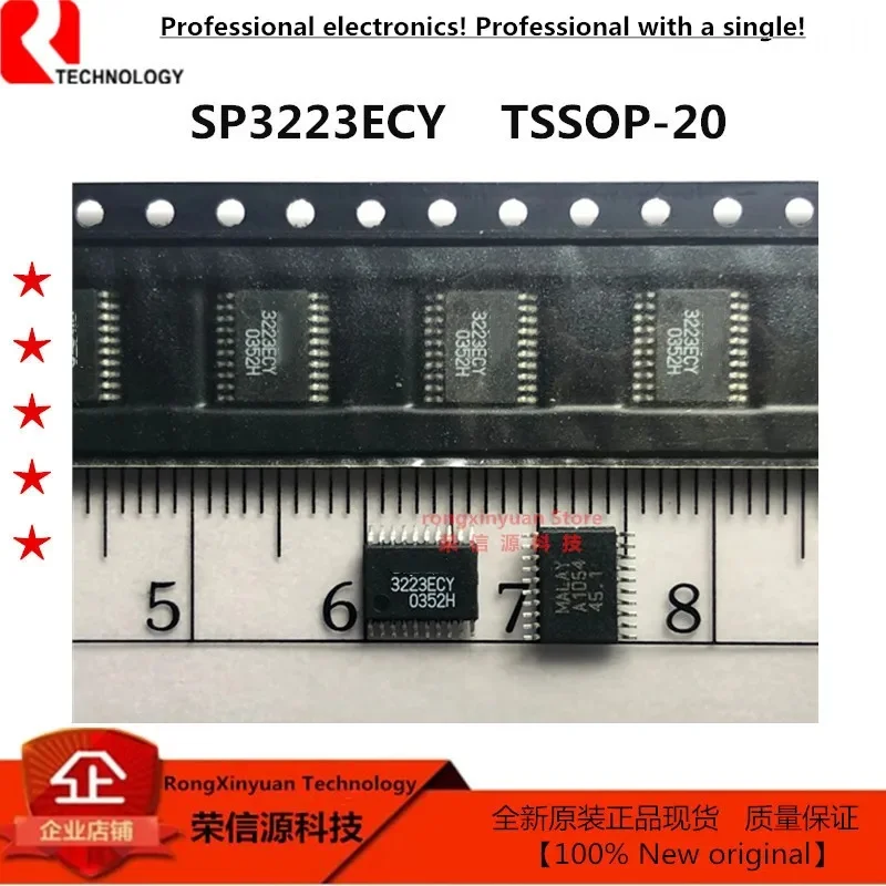 5Pcs/lot SP3223ECY 3223ECY TSSOP20 SP3223ECY-L/TR SP3223E Intelligent +3.0V to +5.5V RS-232 Transceivers 100% New original