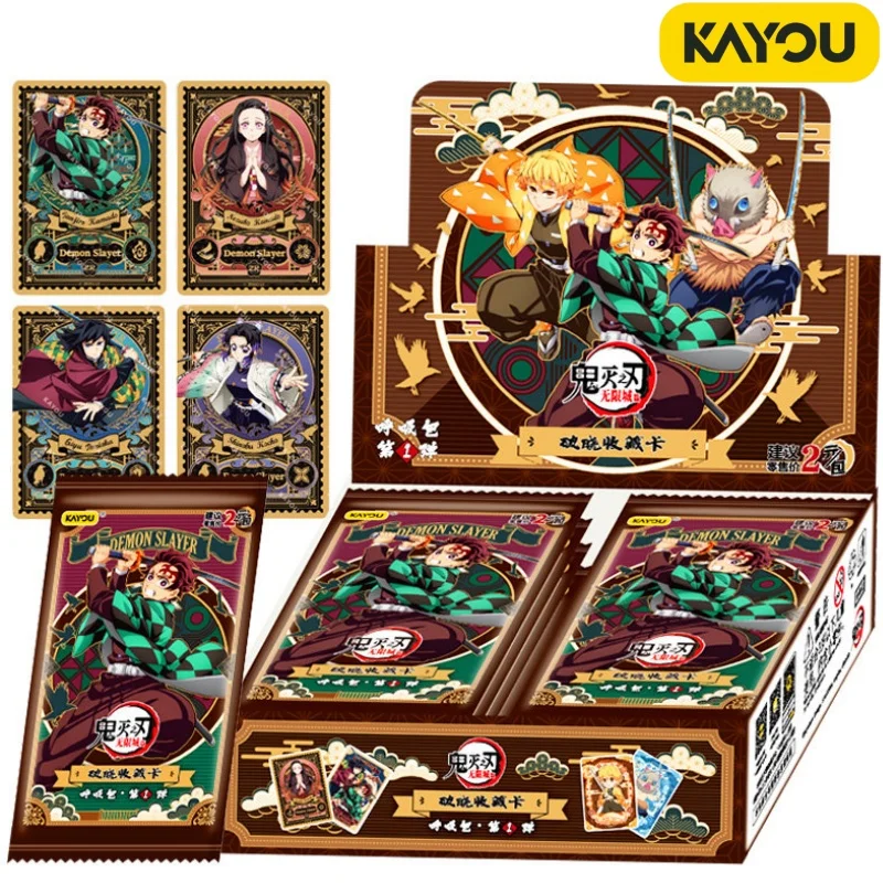 

KAYOU Genuine Demon Slayer Card Dawn Chapter Breathing Pack Tanjirou Nezuko Kanroji Anime Peripheral Collection Card Toy Gifts