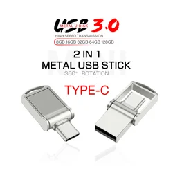 JASTER 3.0 Pendrive USB 64GB 32GB 16GB 8GB 4GB Szybki pendrive Mini TYPE-C Pamięć USB OTG Telefon komórkowy Przenośny