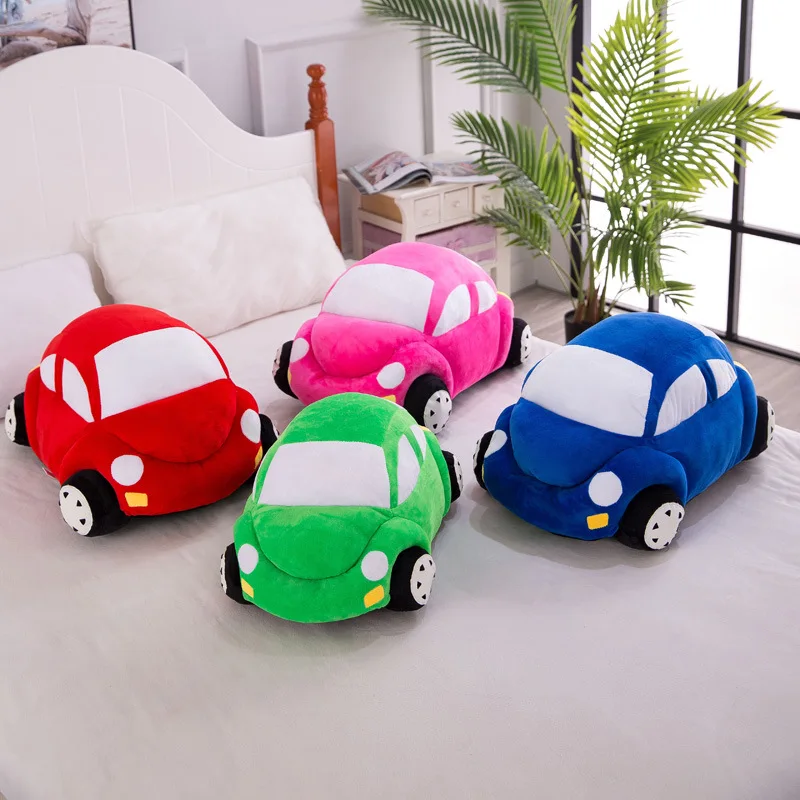 

1Pcs 30CM Cute Funny Car Stuffed Plush Toys Soft Doll Children 4 Colors Lovely Car Shaped Cushion Pillow Kids Boys Birthday Gift