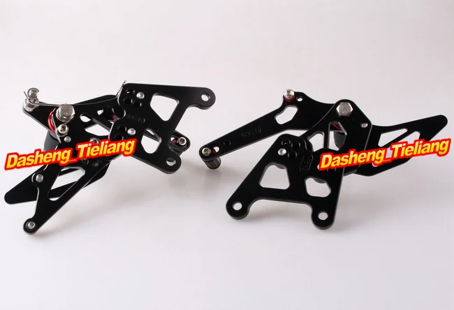 Adjustable CNC  Motorcycle Rearset Footrest Foot Pegs Kit Alumium Alloy Black For Honda CBR 250RR 2010 2011 2012 2013 2014