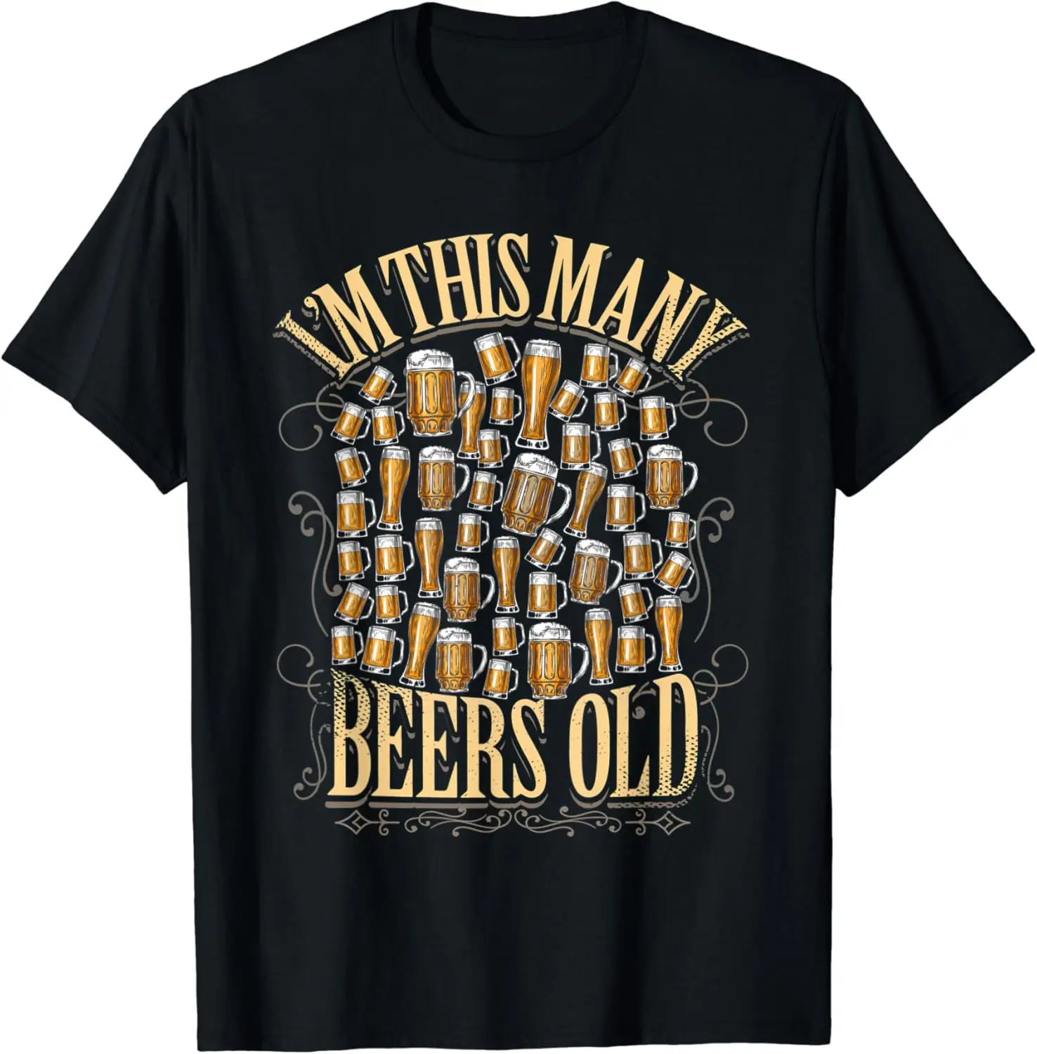 

50th Birthday Gift 50 Year Beer Lover Im This Many Beers Old T-Shirt