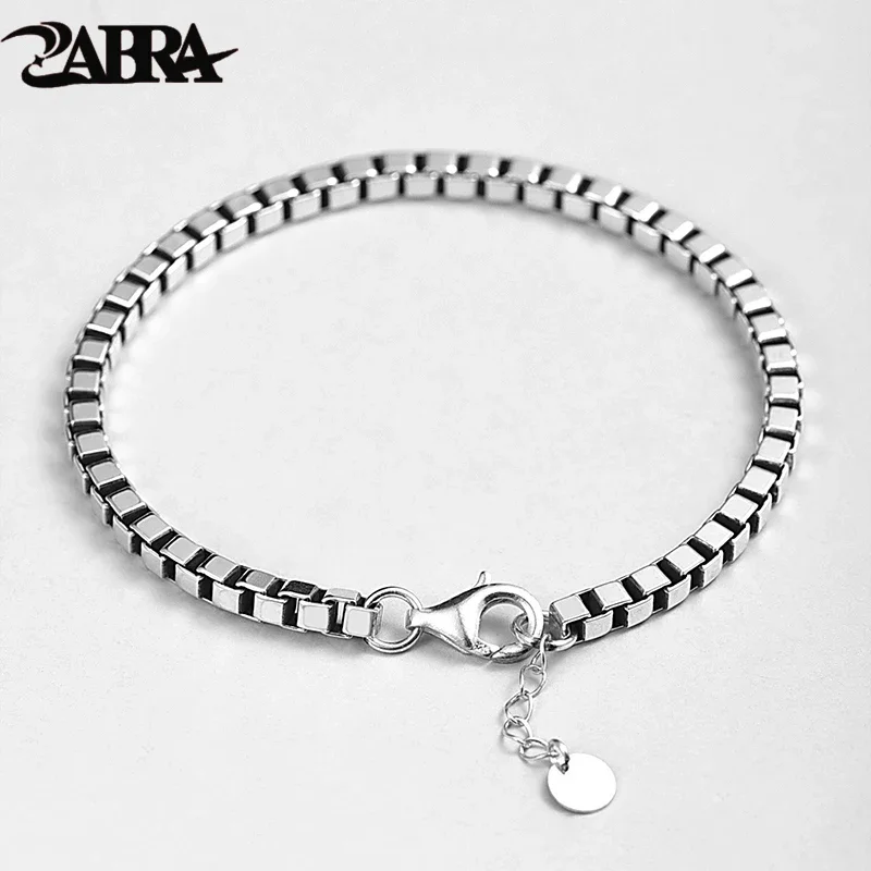 

ZABRA S925 Silver Men's Bracelet Couple High-end Sense Girls Niche Hip-hop Trendy Jewelry Custom Lettering