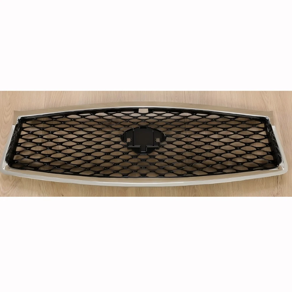 

2014-2017 for Infiniti Q50 middle grille with high-end black mesh core + electroplated frame OE 62310-4HB0A BLK