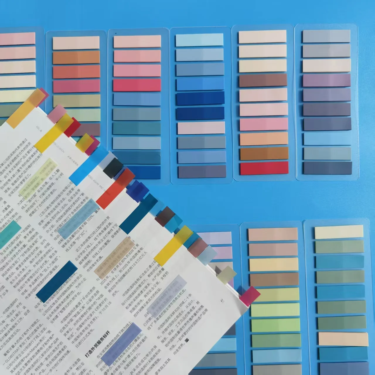 12 عبوة من الإشارات المرجعية لمؤشر الفلورسنت الشفاف من Morandi علامات الصفحة ذاتية اللصق ملاحظات لاصقة للإشارة المرجعية للمفكرة