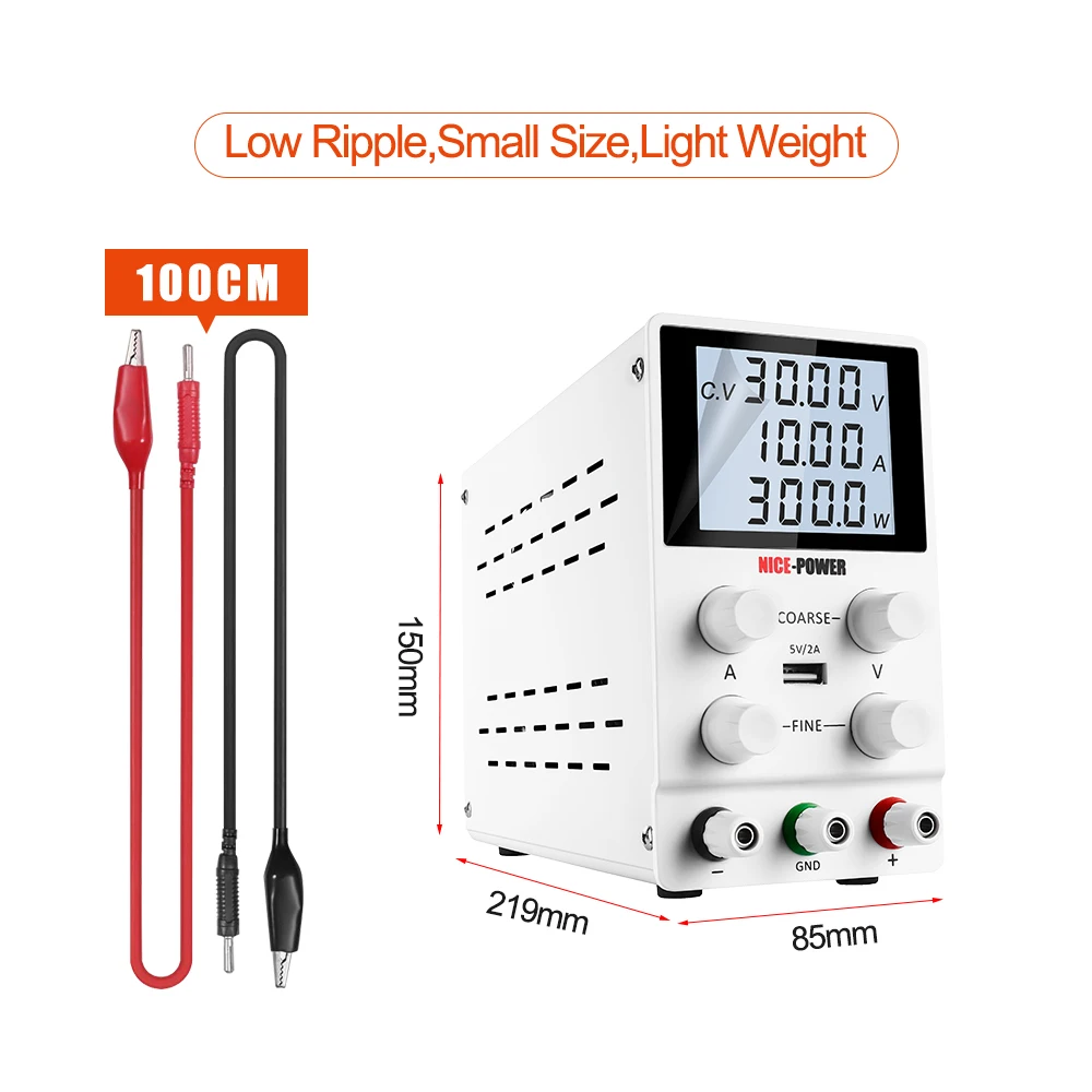 USB Digital regolabile Lab Switching alimentatore cc regolato 30V 5A/10A 60V 120V per la ricarica delle batterie placcatura elettrolitica