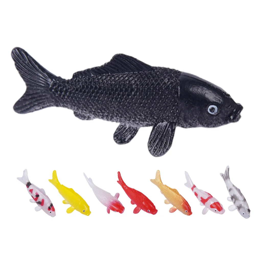

8pcs Miniature Tank Decor Fish Pvc Realistic Aquarium Decor For Bonsai Dollhouse Fairy Garden Tank Accessories