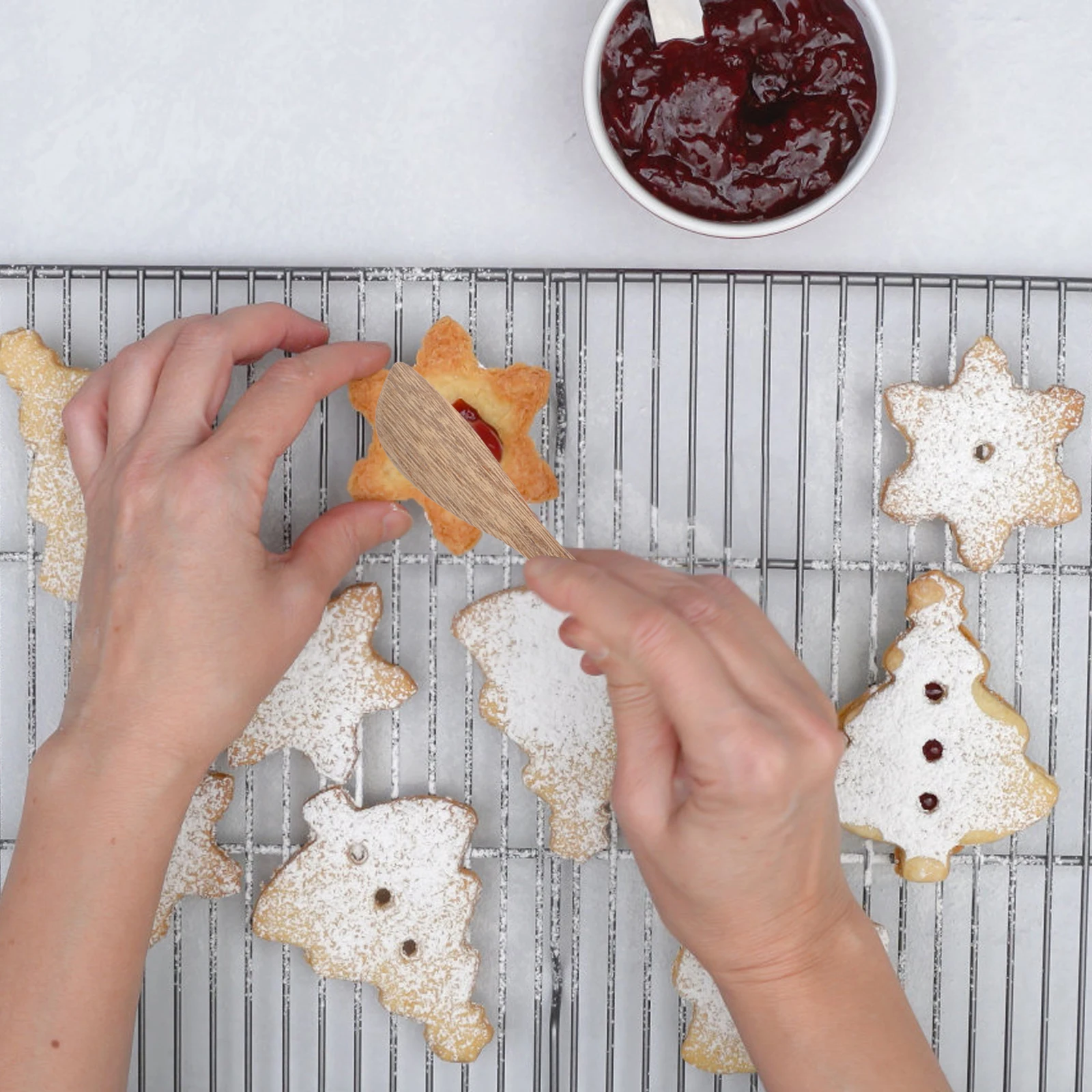 

30pcs Wooden Butter Spatula Set Portable Jam Spreader Cheese Applicator Multi Function Safe Easy Clean Home Restaurant Kitchen