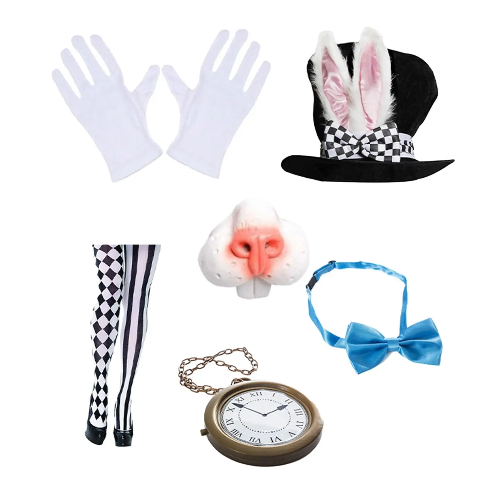 Easter Costume Set Fancy Dress Creative Rabbit Topper Hat for Easter Decorations Themed Parties Stage Show Birthdays Carnivals