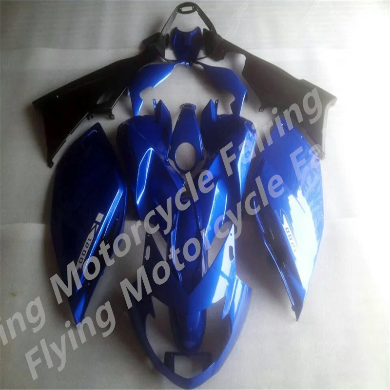 Custom Motorcycle Fairing kit for BMW K1200S 05 06 07 08 K1200 S 2005 2006 2007 2008 ABS Blue black Fairings set