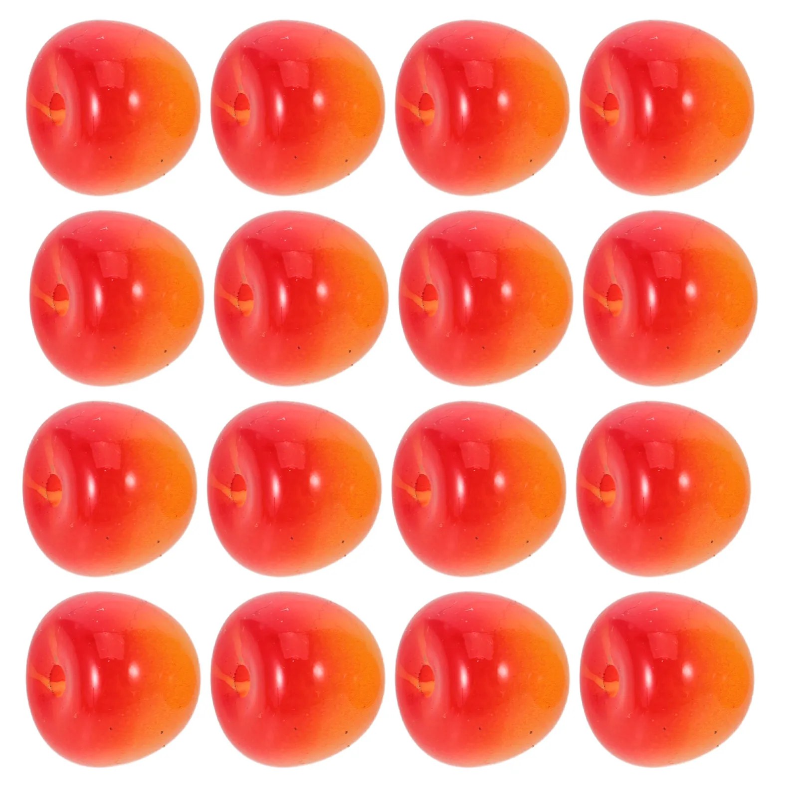 20Pcs Fruit Resin Beads Cherry Orange Shape 3Mm Hole High Transparency Crystal Jewelry Making Beads for Bracelets