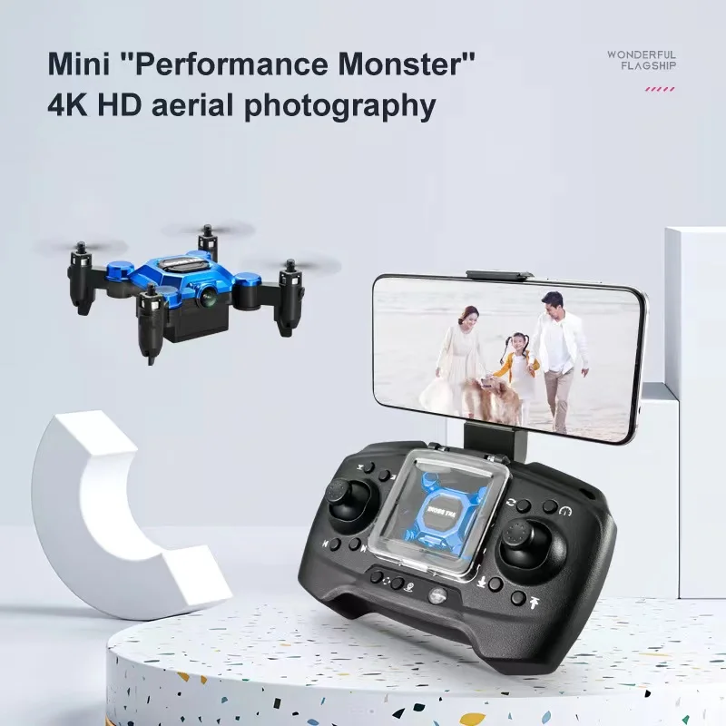 Mini folding small aircraft 4K high-definition aerial photography palm remote control aircraft portable fixed height drone