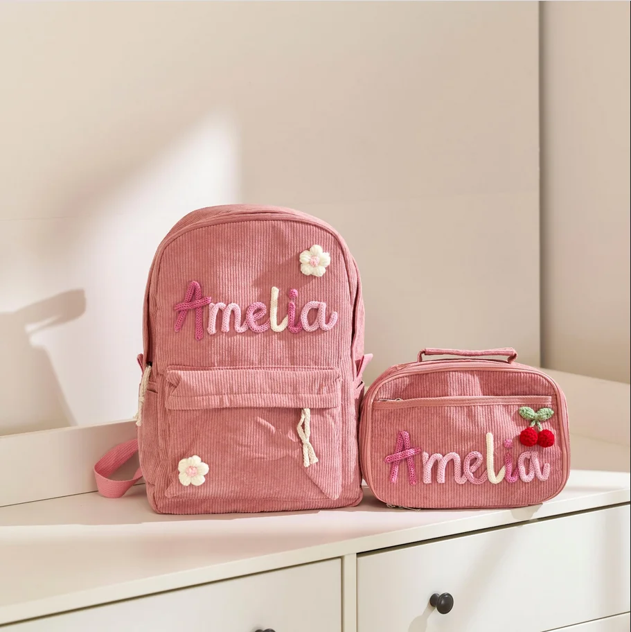 

Custom Handmade Backpack and Lunchbag, Back to School Kit, Personalized Back to School Gift, Children's Backpack, Kids Book Bag