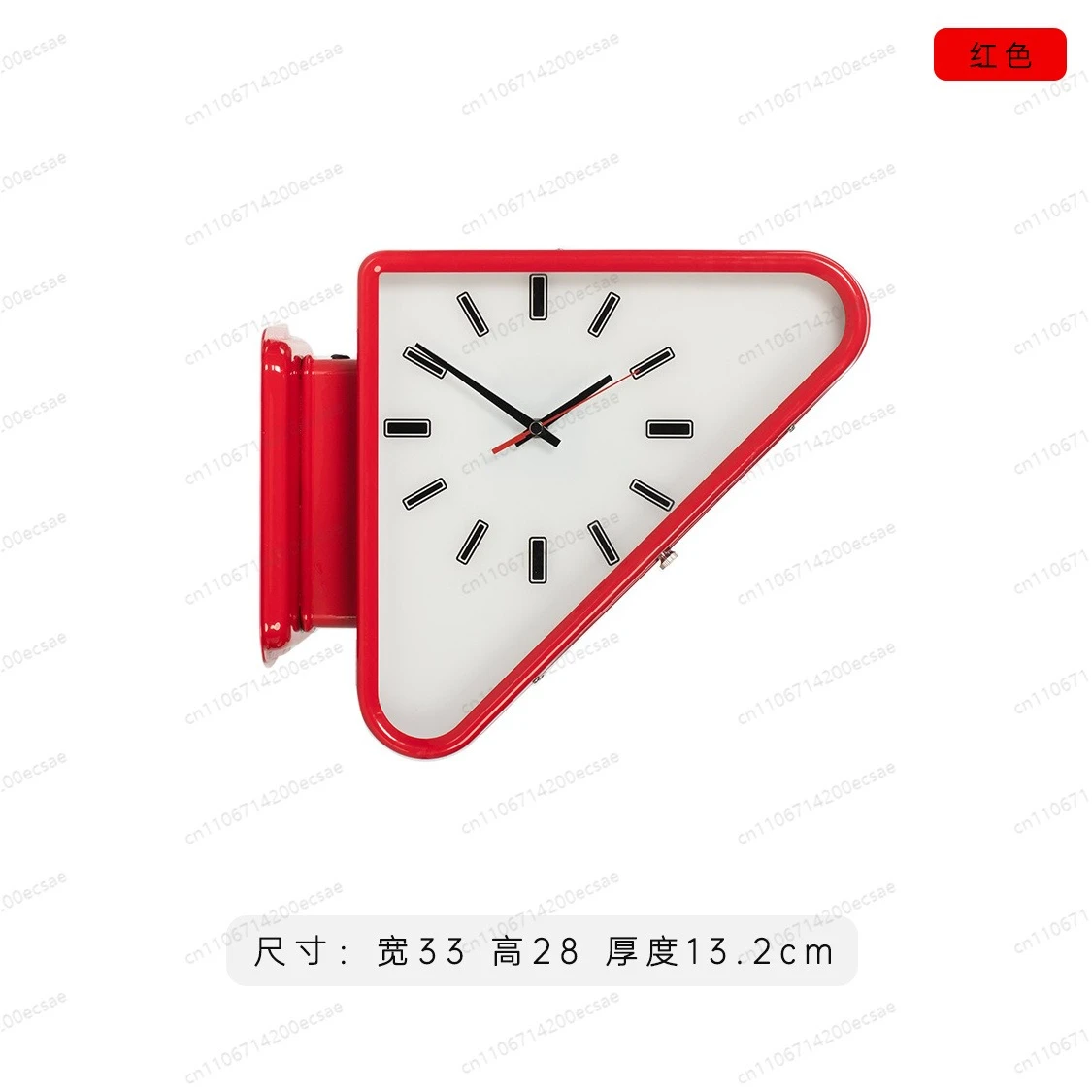 Minimalist Triangular Metal Wall Decor Double‑Sided Silent Non‑Ticking Corner Decoration