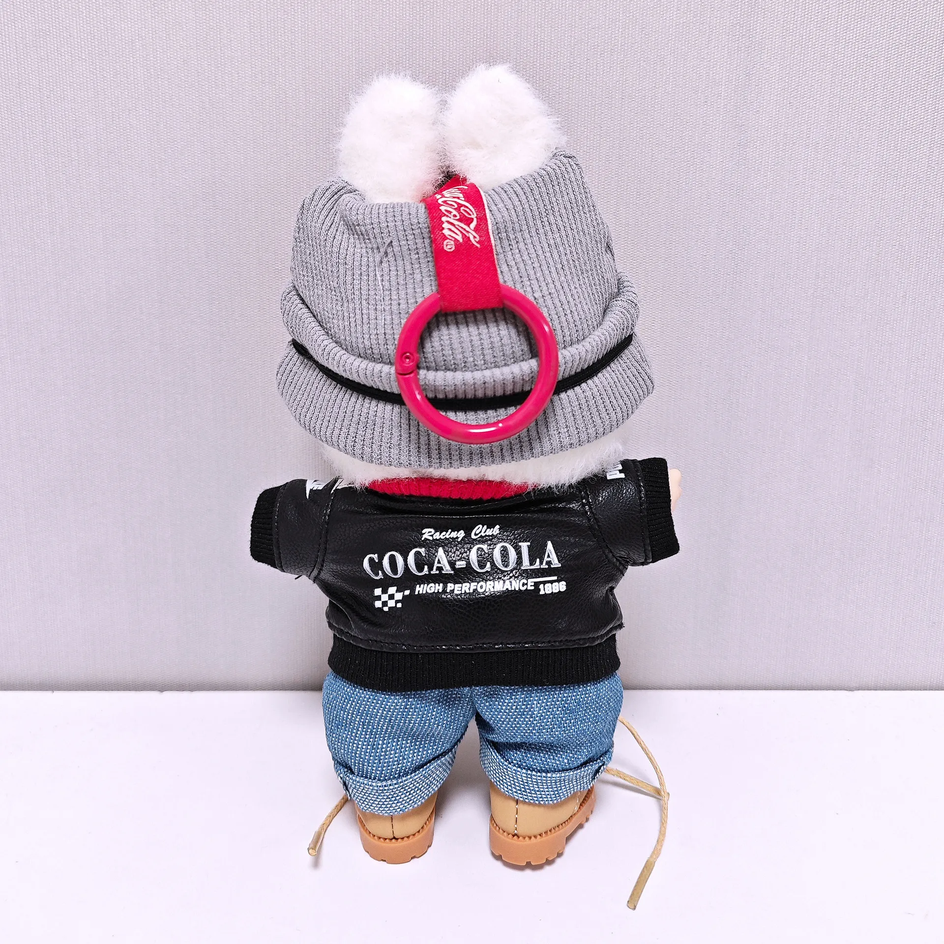 라부부 야구 재킷 미니 가죽 재킷 세트, 멋진 수제 의류, 고급 패션 디자이너 선물용 장난감, 재고 있음