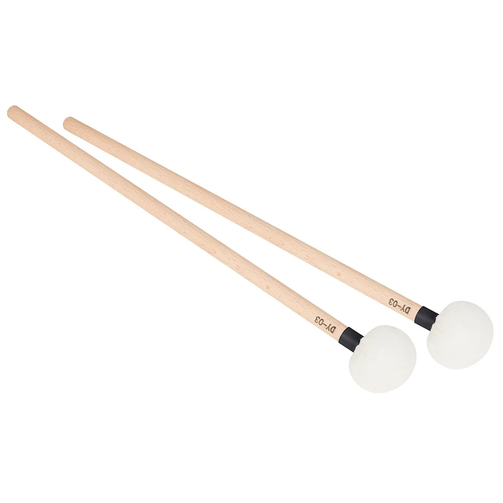 

2Pcs Felt Drum Mallets Sticks Solid Wearresistant Long Lifespan Uniform Sound Professional Percussion Instrument Tool