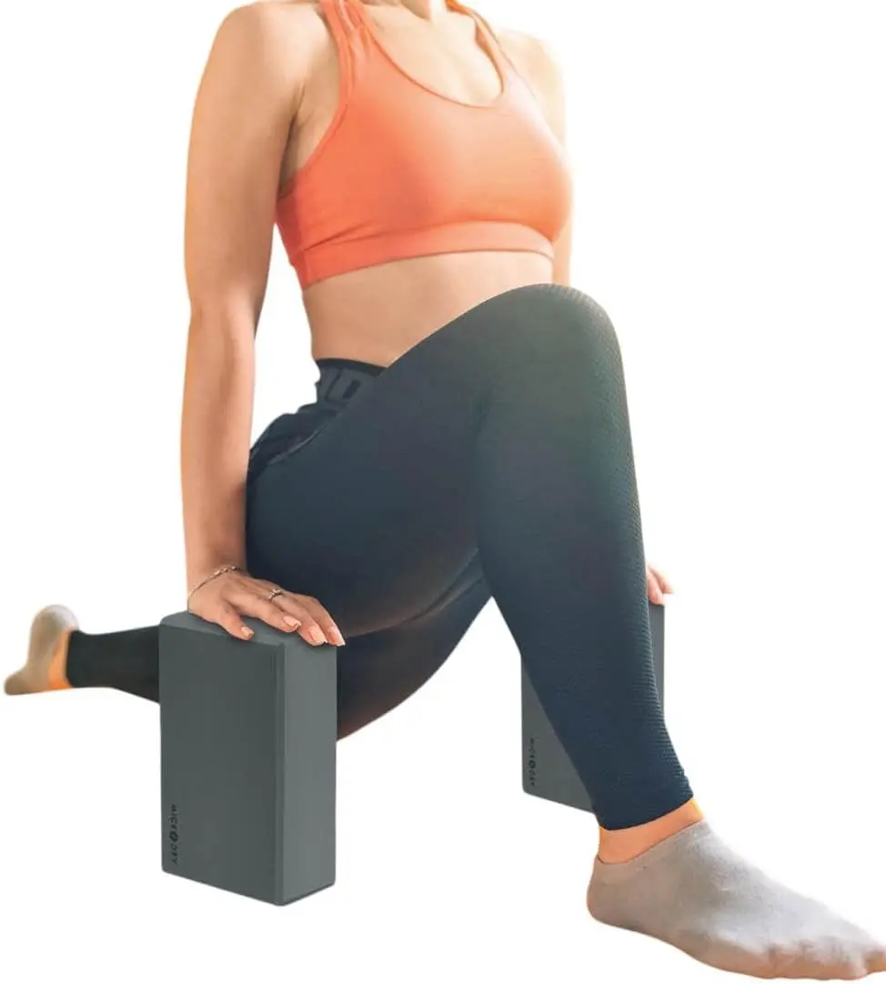 

Yoga & Pilates Foam Blocks, EVA, Slip-Resistant, 9x4x6 in, Home Gym