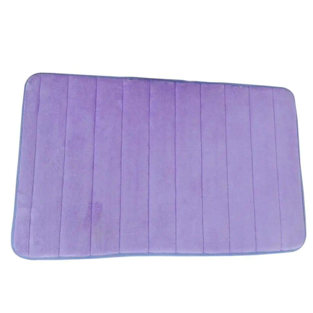 

Mats 30x50cm Non Slip Washable Purple Floor Mat Bathroom Kitchen Living Room Door Rug Soft Memory Foam Water