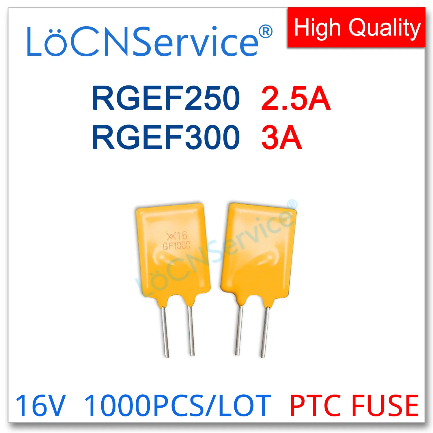 

LoCNService 1000PCS RGEF250 RGEF300 16V 2.5A 3A GF250 GF300 JK16-250 JK16-300 Resettable Fuse PTC DIP Chinese High Quality RGEF