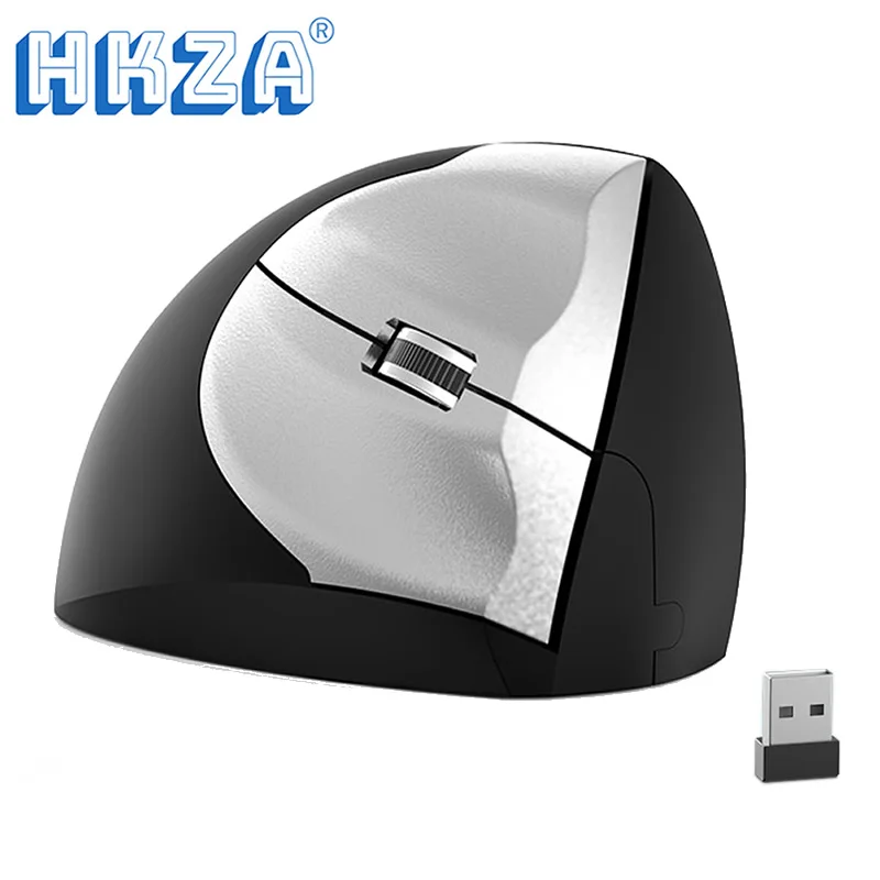 2.4G Wireless Mouse Vertical Gaming Mouse USB Computer Mice Ergonomic Desktop Upright Mouse 1600 DPI for PC Laptop Office Home