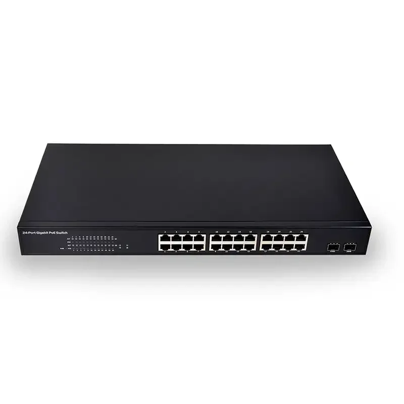 SDAPO PSE3224S 24 10/100/1000Mbps PoE ports IEEE 802.3af/at PoE 24 Port All Gigabit 2 Sfp Port Poe Switch