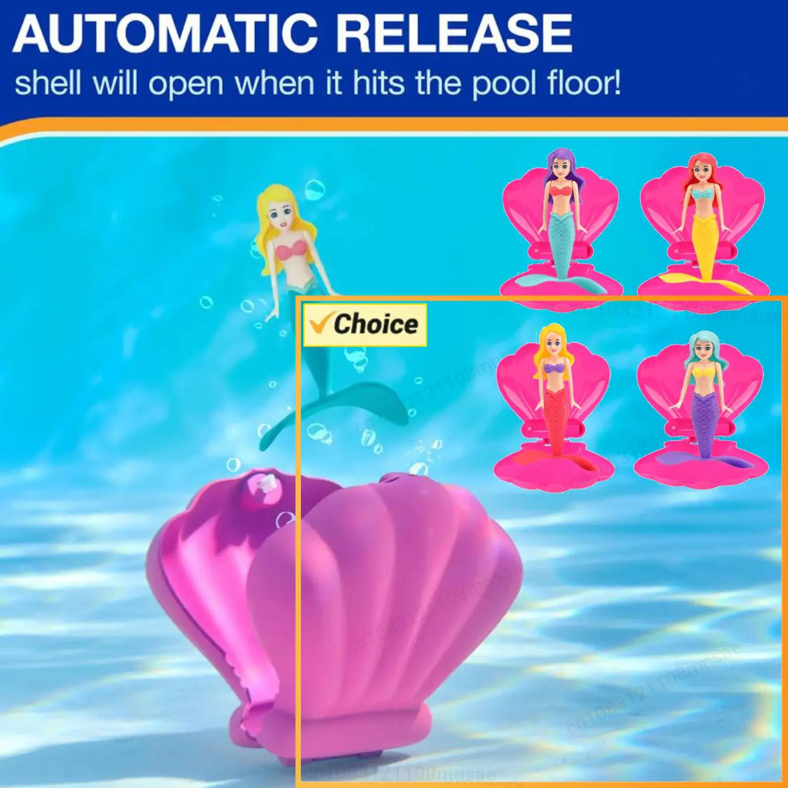 Mermaid Diving Toys Colorful Mermaid Pool Bath Toys Water Toys Swimming Pool Games Accessories for Kids Boys Girls Teens Adult